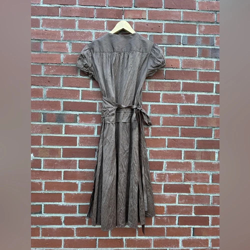 Vintage Calypso by Christiane Celle silk wrap dress. Rich brown. Size small. - Picture 2 of 4